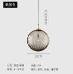 Water Pattern Glass Chandelier Pendant Light for Restaurant Bar Counter