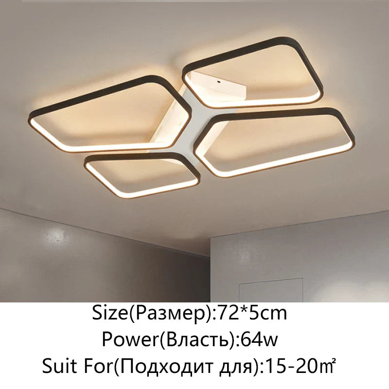 LED Ceiling Lights: Modern, Stylish, Minimalist Black for Living Room and Restaurant
