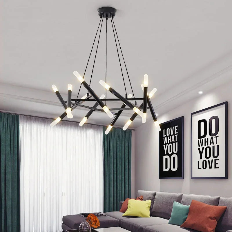 Modern Metal LED Pendant Chandelier Home Decor Art Fixture