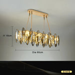 Crystal Chandelier Light: Modern LED Pendant Lamp for Bedroom & Living Room.