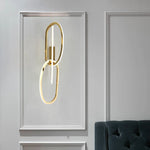 Gold LED Wall Sconce Dimmable Lighting Fixture Polished Steel Modern Luminarias