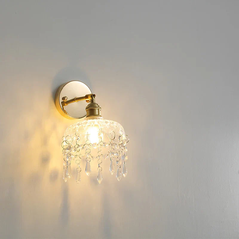 Rotatable Copper LED Wall Lamp with Pull Chain Switch