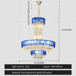 Crystal Chandelier: Postmodern Multi-layer Luxury for Living Room, Hotel Lobby, and Villa