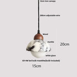 Marble LED Pendant Lamp Modern Nordic Glass Hanging Lights