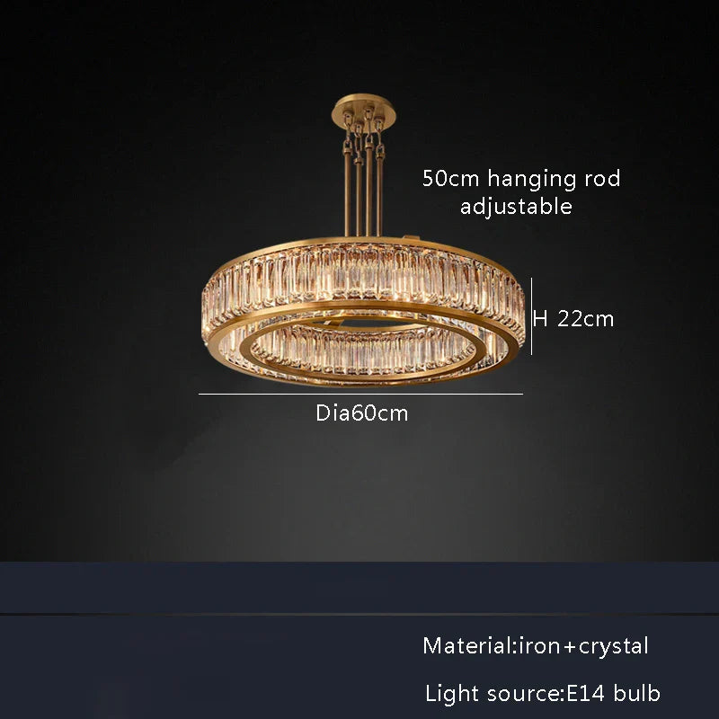 Luxury Black Crystal Chandelier for Elegant Living Room Lighting