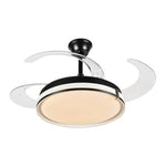 Remote Control LED Ceiling Fan with Retractable Blades for Living Room