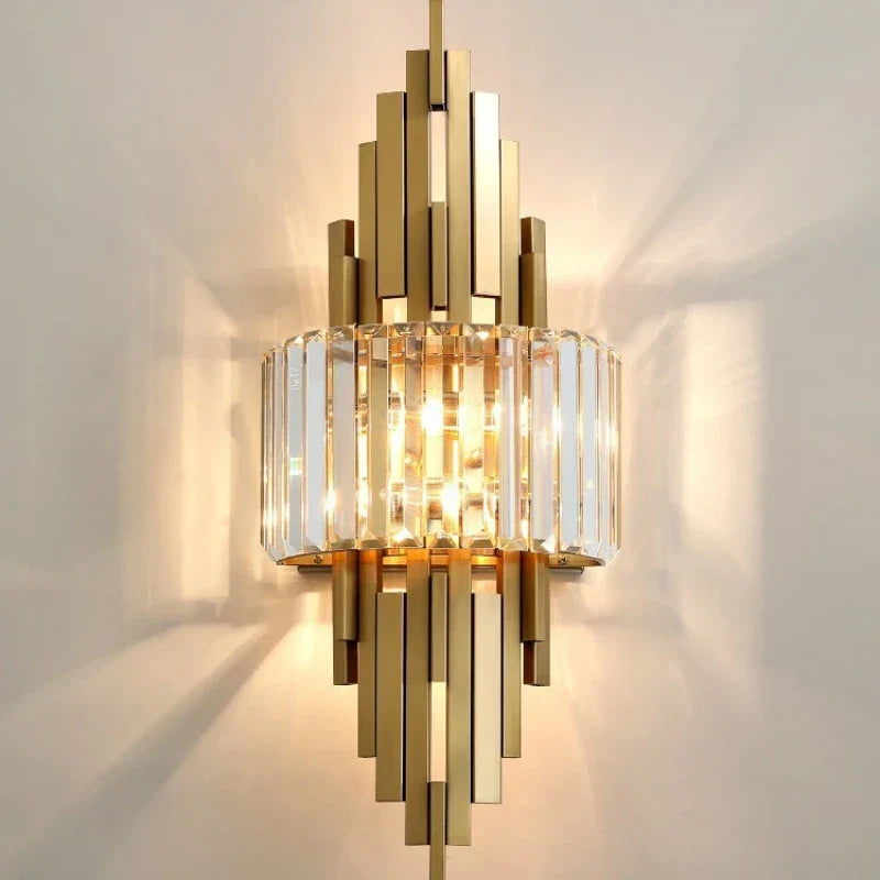 Crystal Wall Sconce Light: Nordic Luxury for Living Room, Corridor, Hall