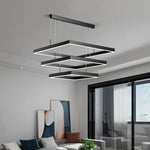Modern Straight Pendant LED Light - Minimalist Painted Aluminium Chandelier