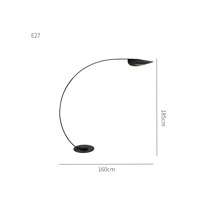 Modern Black Floor Lamp for Living Room & Bedroom Lighting