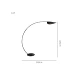 Modern Black Floor Lamp for Living Room & Bedroom Lighting