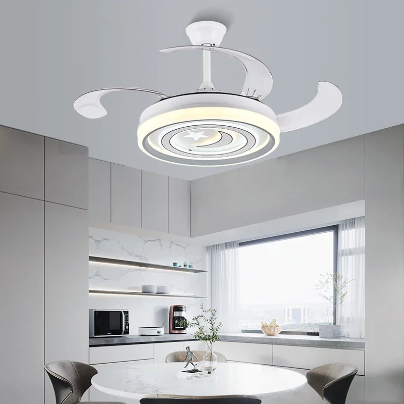 Smart Ceiling Fan Light with Remote Control & Silent Design