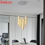 Modern K9 Crystal Chandelier Pendant Light for Living Dining Room Home Decor