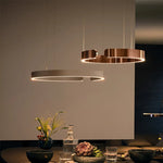 Rose Gold C-Shaped Pendant Light for Luxury Home Dining Room Hall