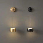 Copper Adjustable Wall Lamp for Bedroom LED Reading Light