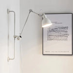 Gras BL Wall Lamp: Adjustable Chrome Long Arm Reading Light