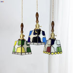 Tiffany Style Glass LED Pendant Light Fixture for Kitchen Coffee & Restaurant