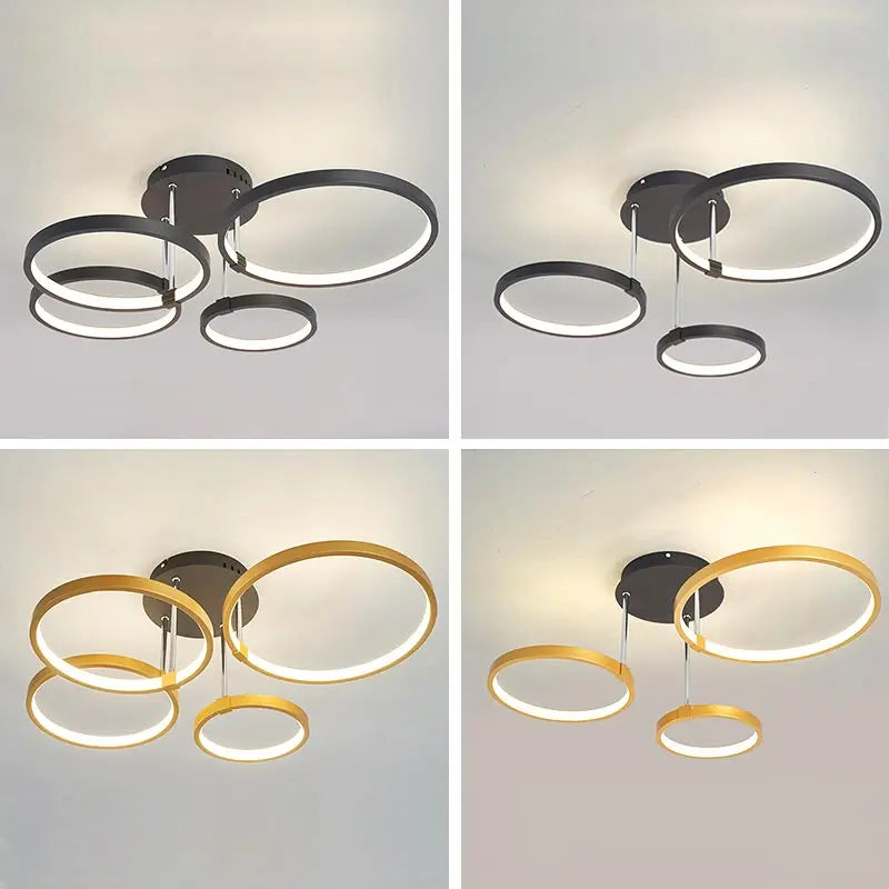 LED Ceiling Chandelier Remote Control Living Room Bedroom Kitchen Lamp White