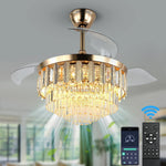 Smart LED Ceiling Fan with Remote Control - Reversible BLDC Fandelier