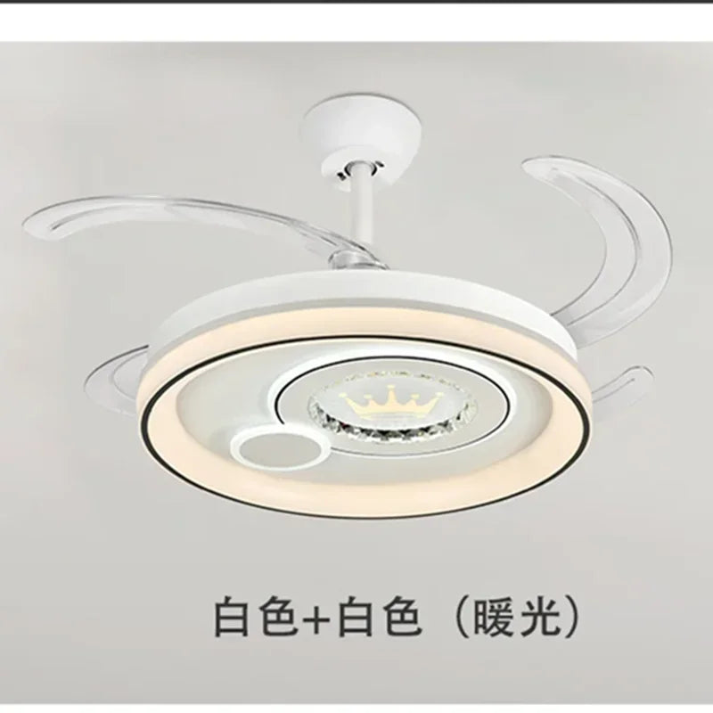 Dimmable Smart Home LED Ceiling Fan Light with Remote Control