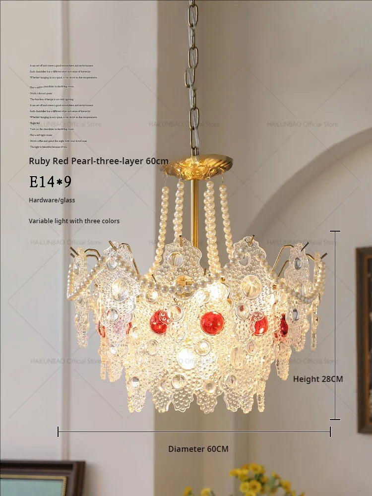 Crystal Chandelier: Elegant Retro Lighting for Bedroom, Dining, Living Room & Cloakroom