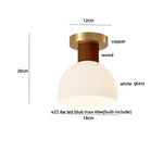 White Glass LED Ceiling Light - Modern Nordic Style Home Decor