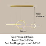 LED Dining Room Pendant Chandelier for Living Room, Study, and Bar Counter