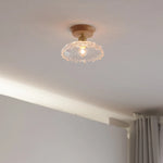 Glass Wood LED Ceiling Light Modern Ceiling Lamp