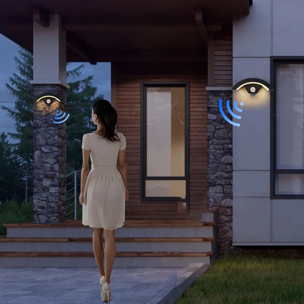 Motion Sensor LED Outdoor Wall Light - Waterproof IP65 Porch Garden Balcony Lamp