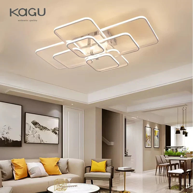 LED Ceiling Light: Modern Dimmable Fixture for Home Living Room, Bedroom, Dining Room