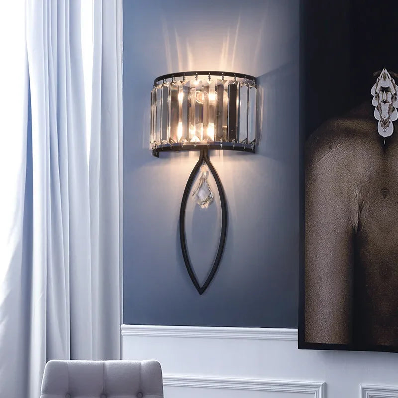 Crystal LED Wall Lamp for Living Room Bedroom Corridor Sconce