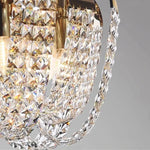 Modern Gold Crystal Chandelier LED Light Fixture Luxury Living Room Decor