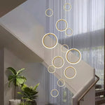 Nordic Stair Chandelier Living Room Dining Pendant Lights Ceiling Indoor Lighting