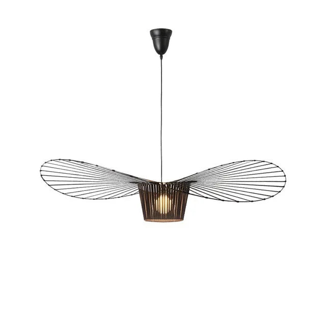 Vertigo Straw Hat Pendant Lamp French Fabric Elegant Designer Lighting