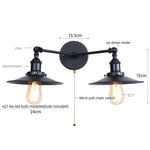 Adjustable Rustic LED Wall Lamp Antique Industrial Style Iron Vintage Lightings