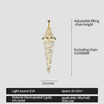 Modern Crystal Duplex Villa Chandelier for Luxury Living Room
