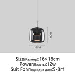 Glass Pendant Light: Nordic LED Hanging Lamp for Dining Room, Bedroom, Modern Decor
