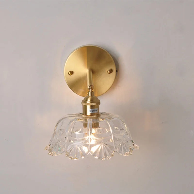 Clear Glass LED Wall Light with Pull Chain Switch