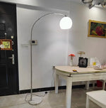 Curved LED Floor Lamp for Living Room Stainless Steel Personality Design