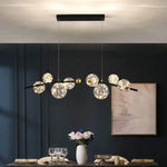 Modern Dimmable Metal Pendant Lights with Glass Globe for Dining Room & Bar