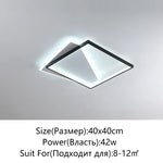 Modern LED Ceiling Lights Bedroom Study Living Room Indoor Round Square Lamp