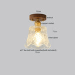 Walnut LED Ceiling Lamp Modern Indoor Lighting Fixture