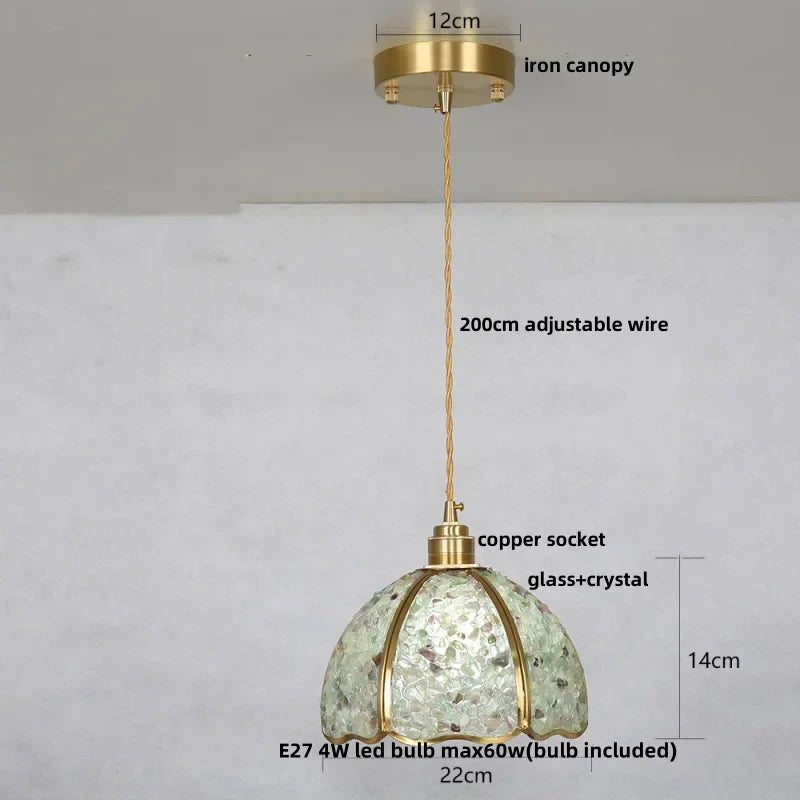 Afralia™ Crystal Glass LED Pendant Lamp: Modern Nordic Style Hanging Light Fixture for Home Decor