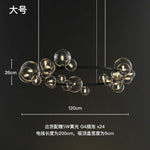 Glass Ball LED Chandelier: Modern Nordic Style for Living, Dining, Kitchen, Study