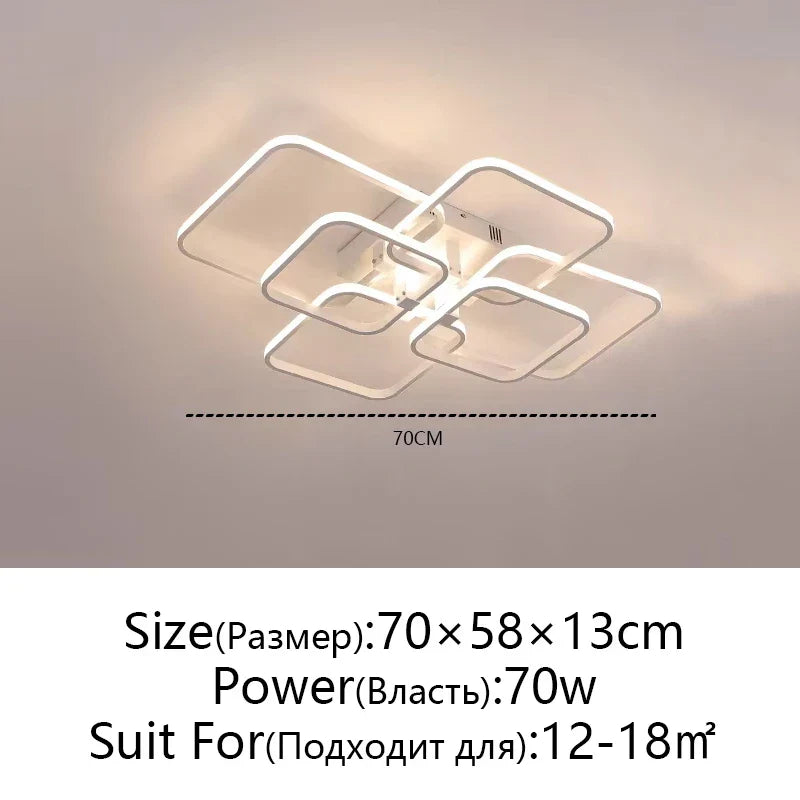 LED Ceiling Light: Modern Dimmable Fixture for Home Living Room, Bedroom, Dining Room