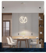 Nordic Twisted LED Chandelier Ceiling Lamp Modern Pendant Light