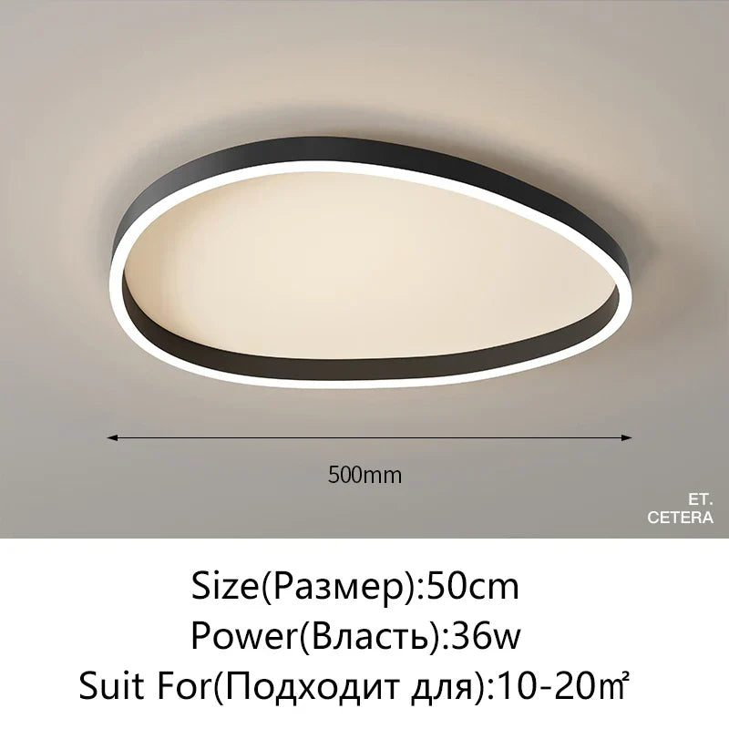 Modern Brushed Rings LED Chandelier Ceiling Light for Living Room Bedroom