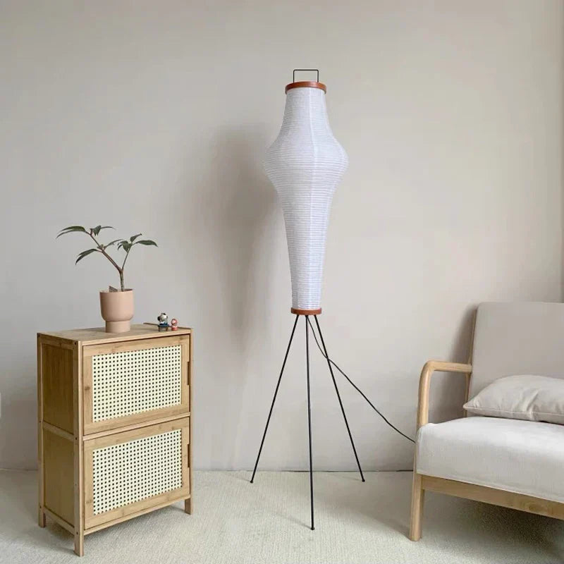 Rice Paper Floor Lamp LED Stand Light for Living Room Bedroom