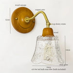 Afralia™ Cracked Glass LED Wall Lights - Vintage Copper Finish