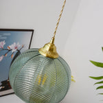 Afralia™ Blue Glass LED Pendant Lamp: Nordic Modern Hanging Light.