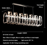 Glass Chandelier LED Hanging Light for Living Room Bedroom Dining Room - 2024 Collection.